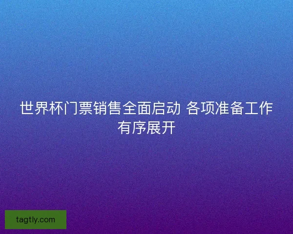 世界杯门票销售全面启动 各项准备工作有序展开
