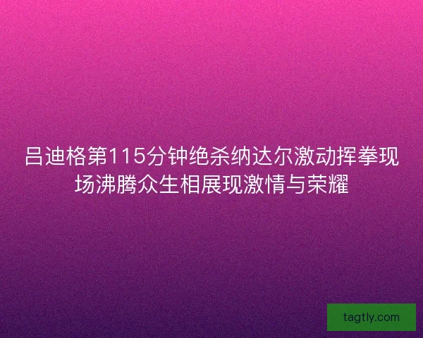 吕迪格第115分钟绝杀纳达尔激动挥拳现场沸腾众生相展现激情与荣耀