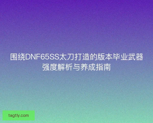 围绕DNF65SS太刀打造的版本毕业武器强度解析与养成指南